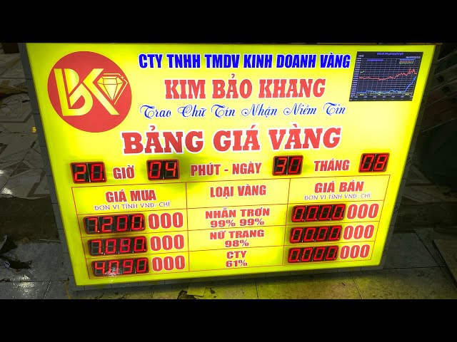 cách làm bảng giá cho tiệm vàng 